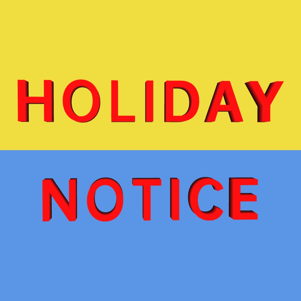 Aviso de feriado del Día del Trabajo